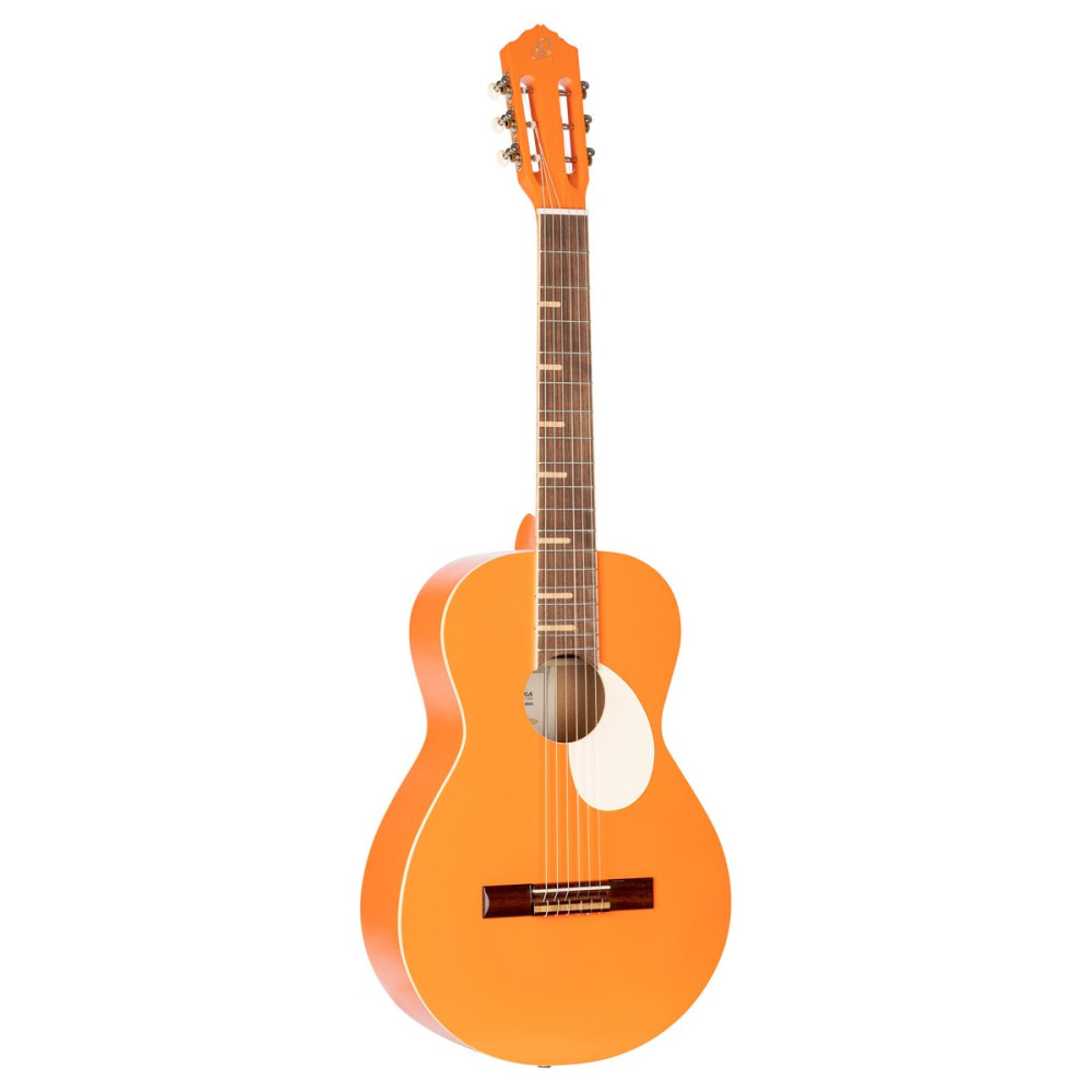 Ortega RGA-ORG Gaucho Series 4/4 Nylon String Guitar 6-String - Orange + Gig Bag