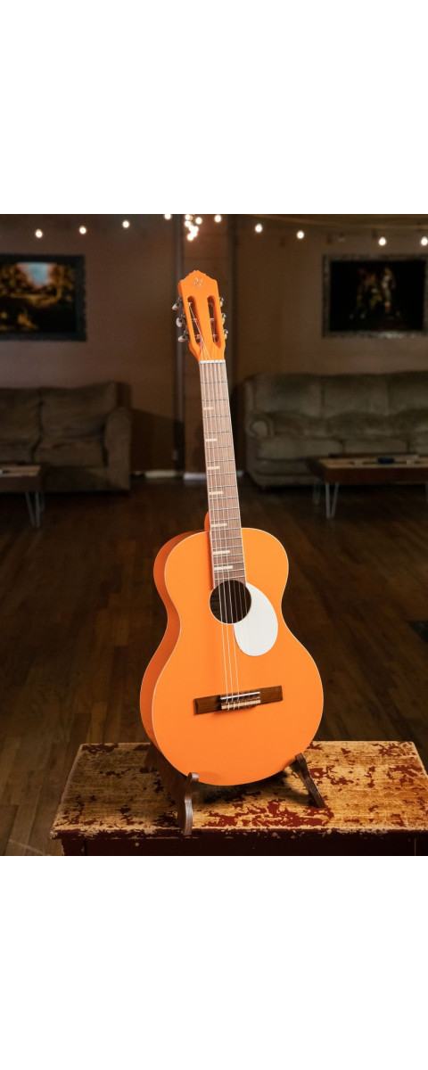 Ortega RGA-ORG Gaucho Series 4/4 Nylon String Guitar 6-String - Orange + Gig Bag