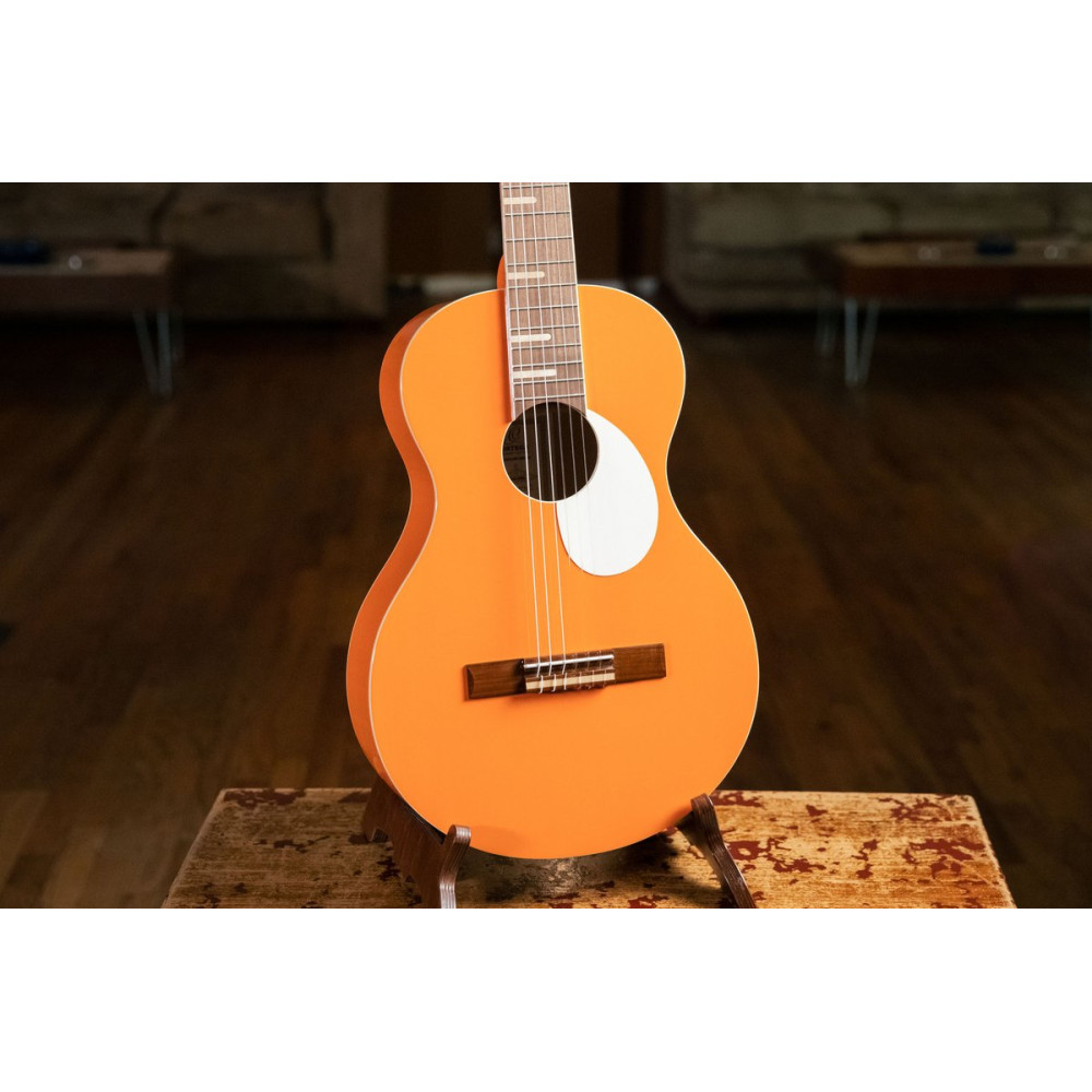 Ortega RGA-ORG Gaucho Series 4/4 Nylon String Guitar 6-String - Orange + Gig Bag
