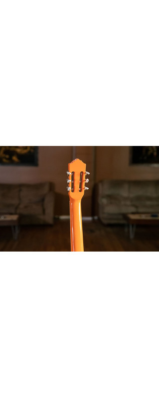 Ortega RGA-ORG Gaucho Series 4/4 Nylon String Guitar 6-String - Orange + Gig Bag