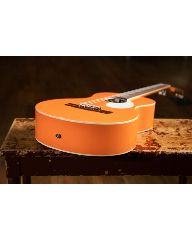 Ortega RGA-ORG Gaucho Series 4/4 Nylon String Guitar 6-String - Orange + Gig Bag