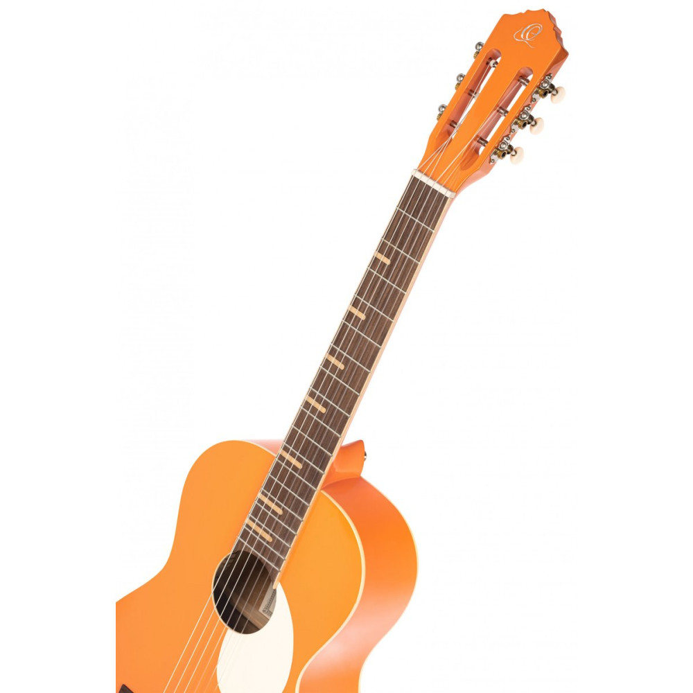 Ortega RGA-ORG Gaucho Series 4/4 Nylon String Guitar 6-String - Orange + Gig Bag