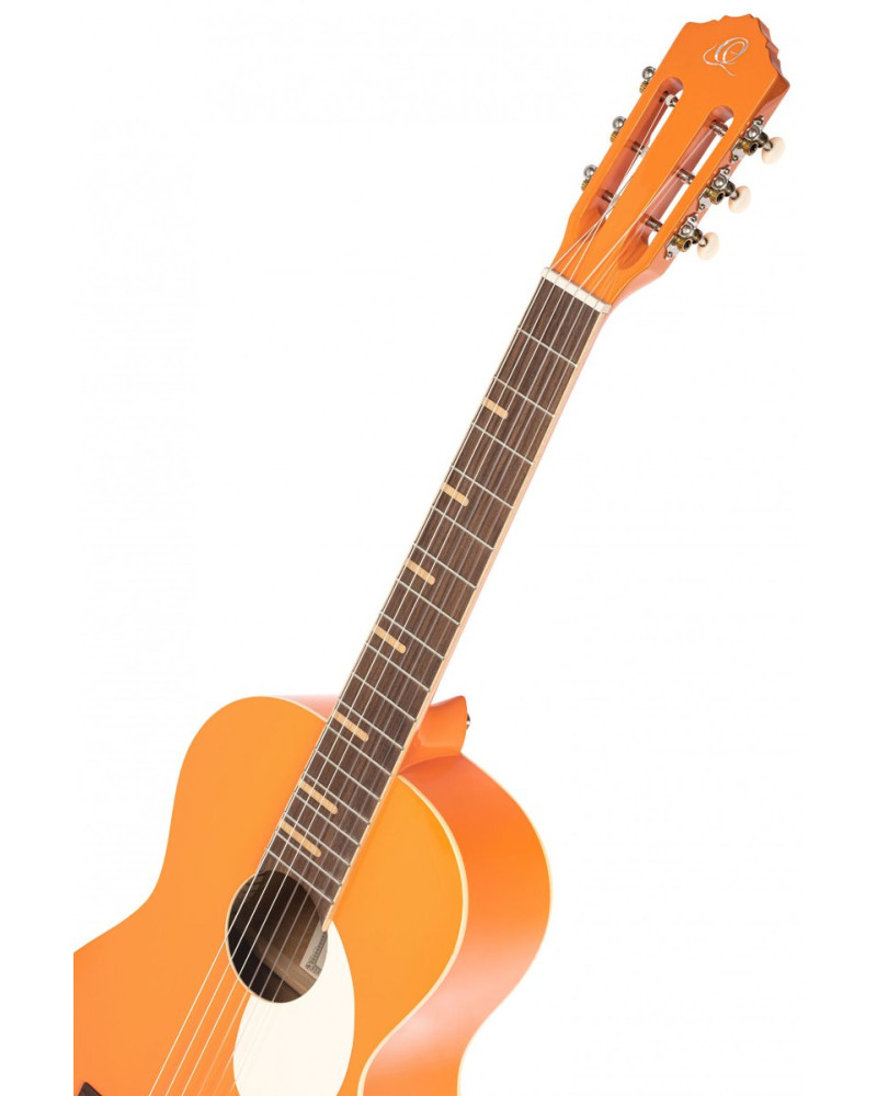 Ortega RGA-ORG Gaucho Series 4/4 Nylon String Guitar 6-String - Orange + Gig Bag