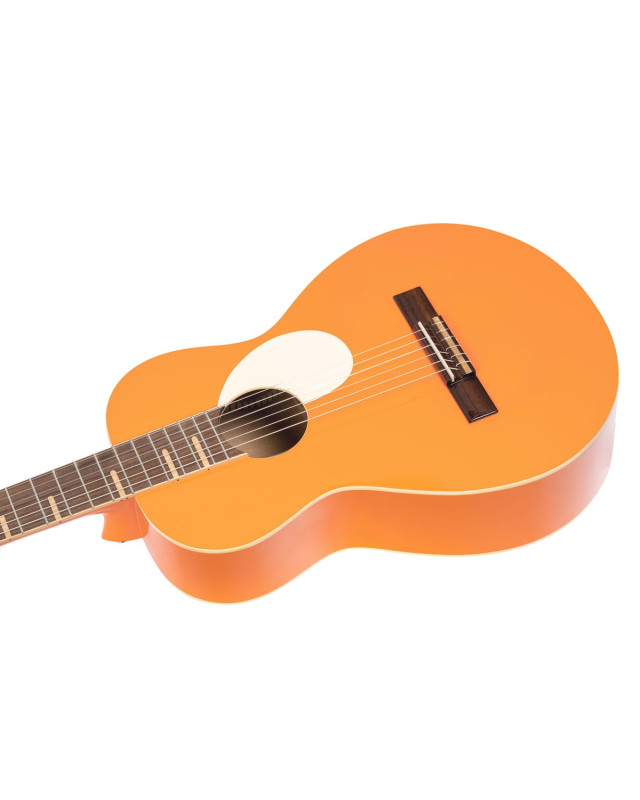 Ortega RGA-ORG Gaucho Series 4/4 Nylon String Guitar 6-String - Orange + Gig Bag