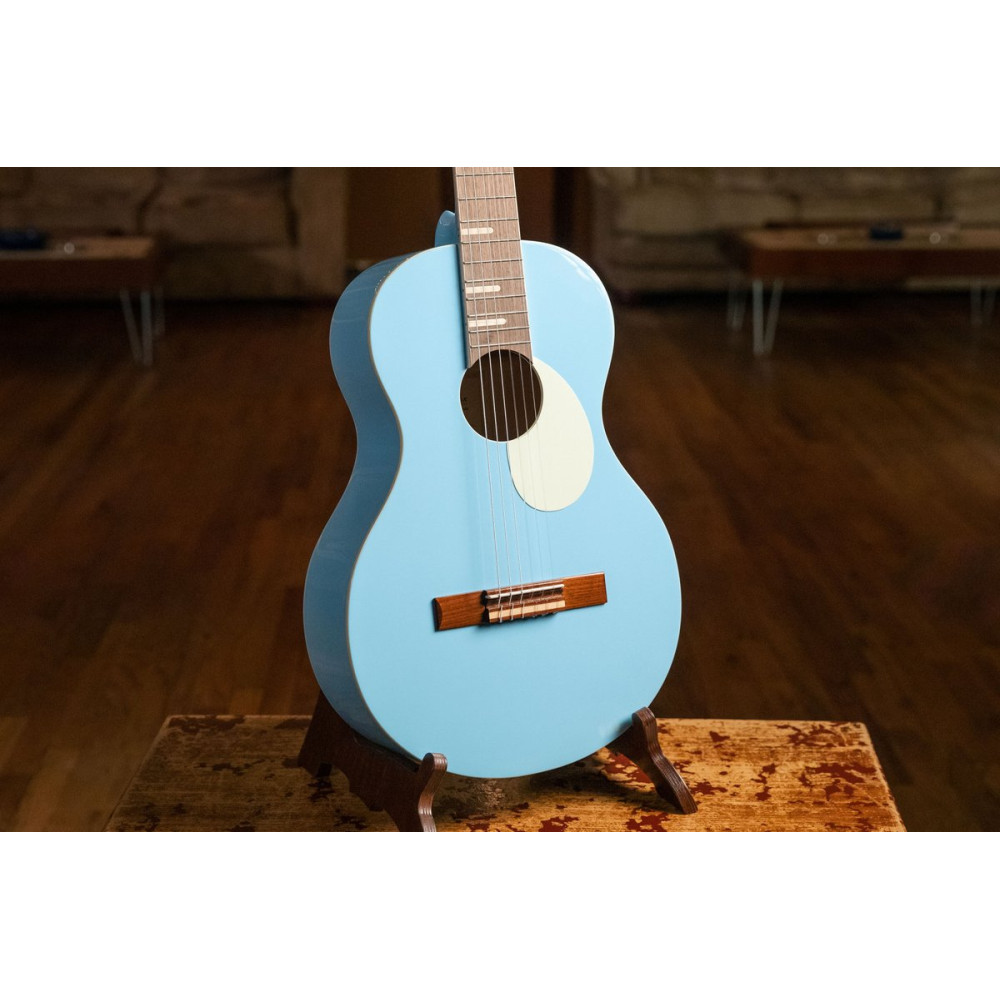 Ortega RGA-SKY Gaucho Series 4/4 Nylon String Guitar 6-String - Sky Blue + Gig Bag