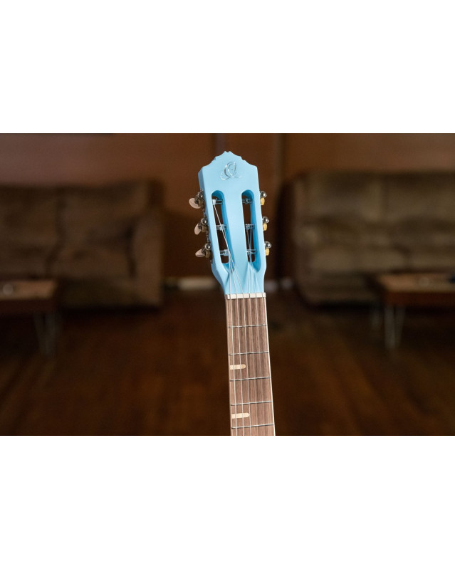 Ortega RGA-SKY Gaucho Series 4/4 Nylon String Guitar 6-String - Sky Blue + Gig Bag