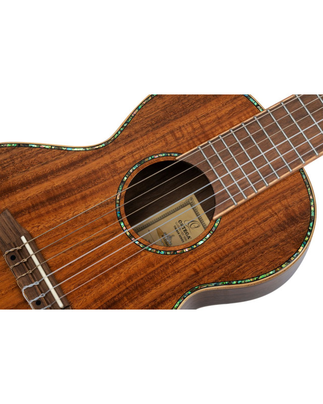 Ortega RGLE18ACA Mini Travel Series 1/8 Guitar 6-String - Natural + Gig Bag