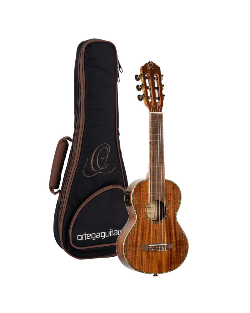 Ortega RGLE18ACA Mini Travel Series 1/8 Guitar 6-String - Natural + Gig Bag
