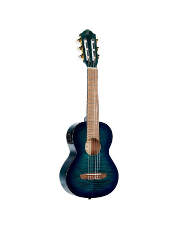 Ortega RGLE18BLF Mini Travel Series 1/8 Guitar 6-String - Faded Blue + Gig Bag