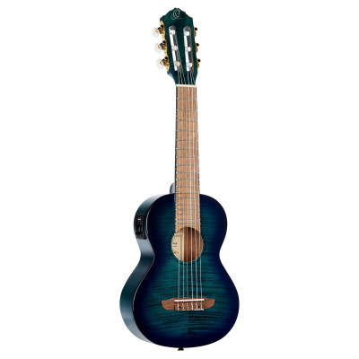 Ortega RGLE18BLF Mini Travel Series 1/8 Guitar 6-String - Faded Blue + Gig Bag