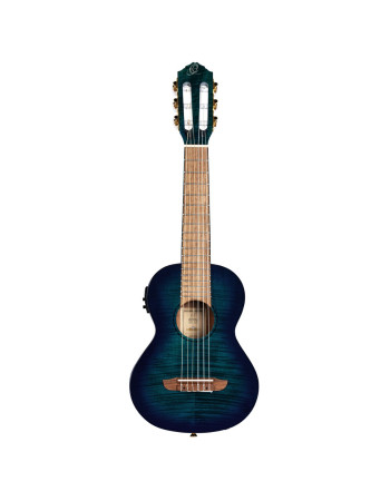 Ortega RGLE18BLF Mini Travel Series 1/8 Guitar 6-String - Faded Blue + Gig Bag