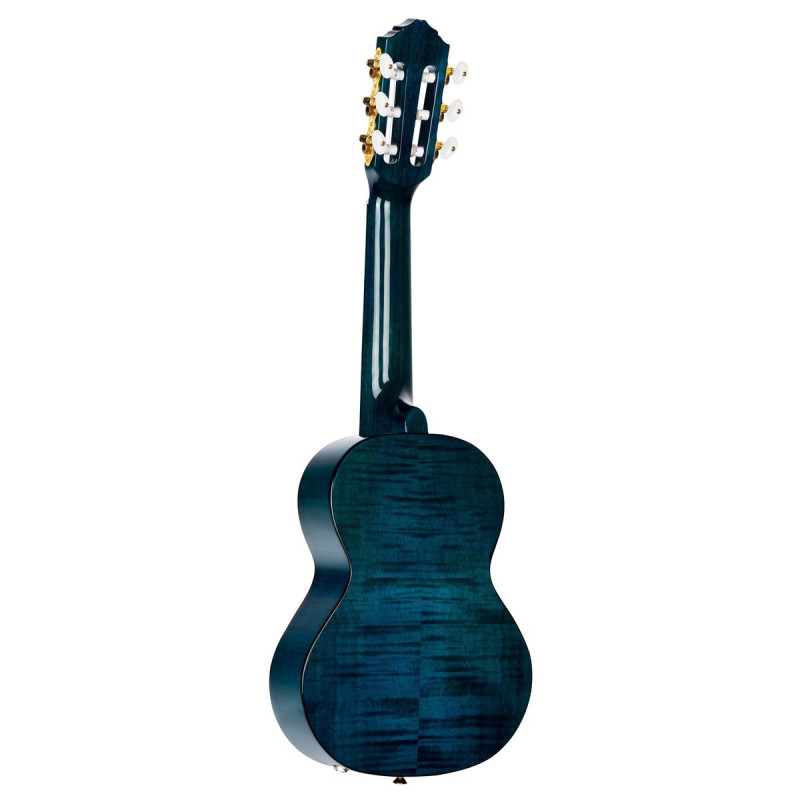 Ortega RGLE18BLF Mini Travel Series 1/8 Guitar 6-String - Faded Blue + Gig Bag