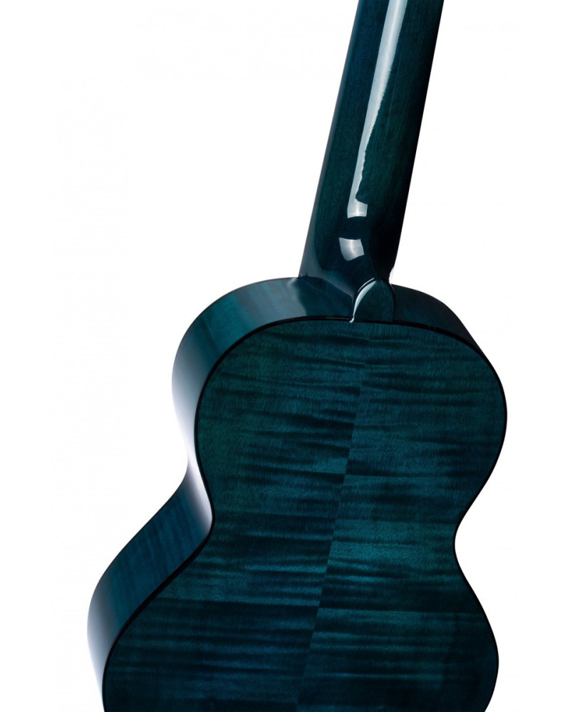 Ortega RGLE18BLF Mini Travel Series 1/8 Guitar 6-String - Faded Blue + Gig Bag