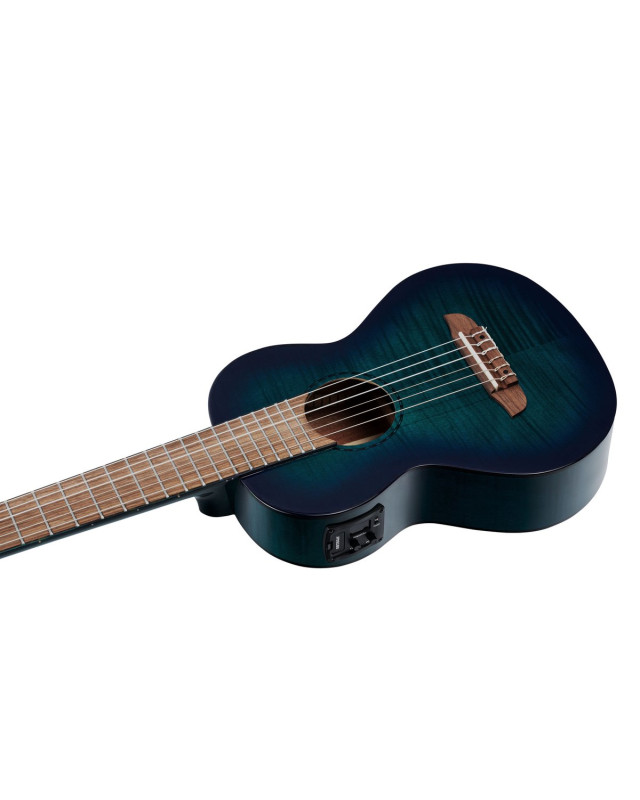 Ortega RGLE18BLF Mini Travel Series 1/8 Guitar 6-String - Faded Blue + Gig Bag