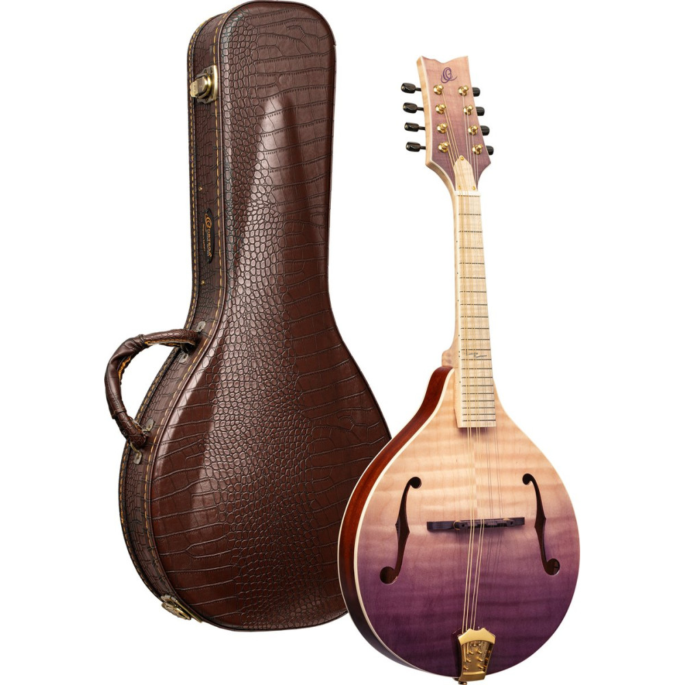 Ortega RMA200PF Americana Series A-Style Mandolin + Croco Leather Case