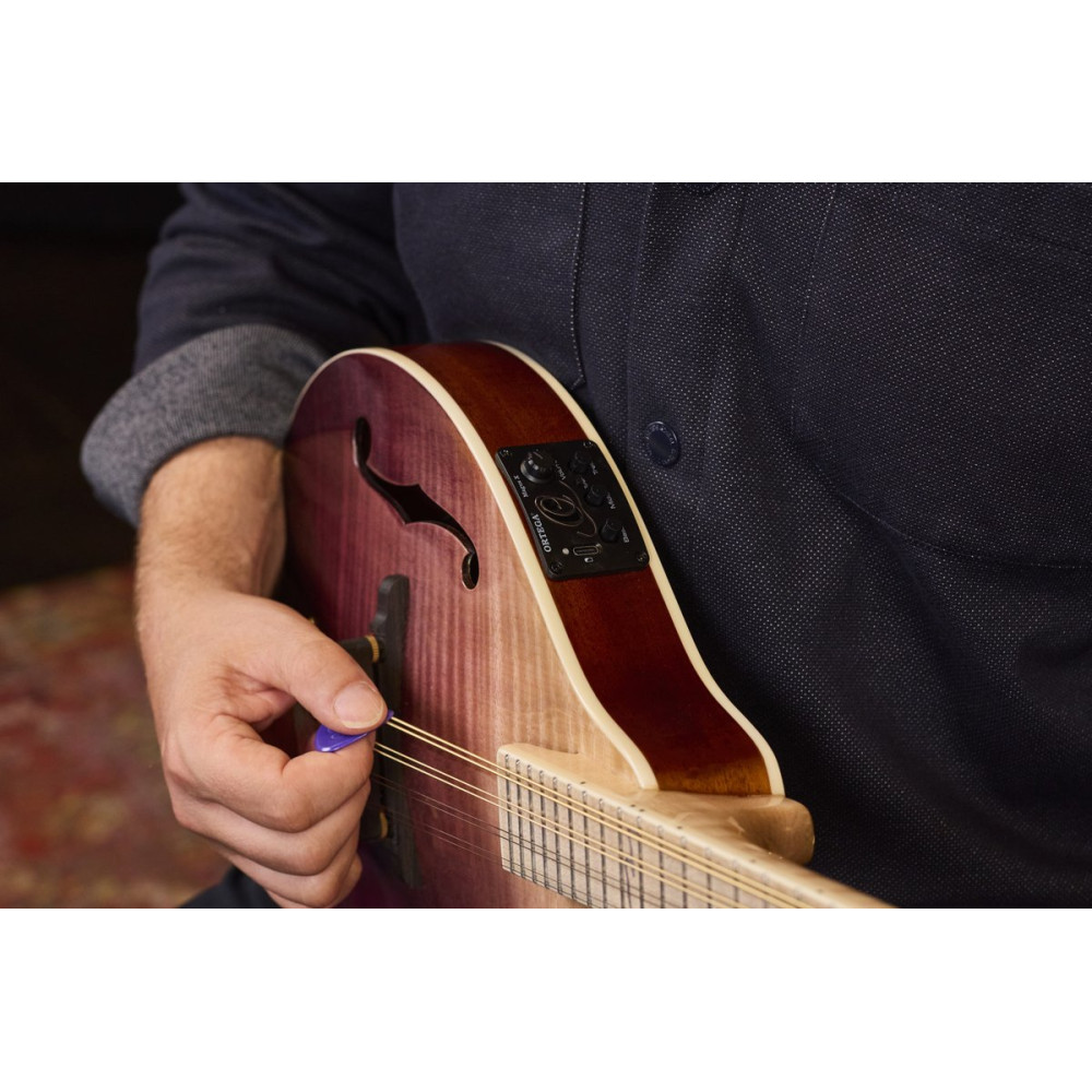 Ortega RMAE200PF Americana Series A-Style Mandolin + Croco Leather Case