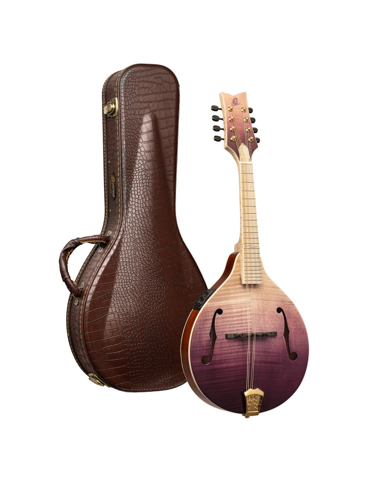 Ortega RMAE200PF Americana Series A-Style Mandolin + Croco Leather Case