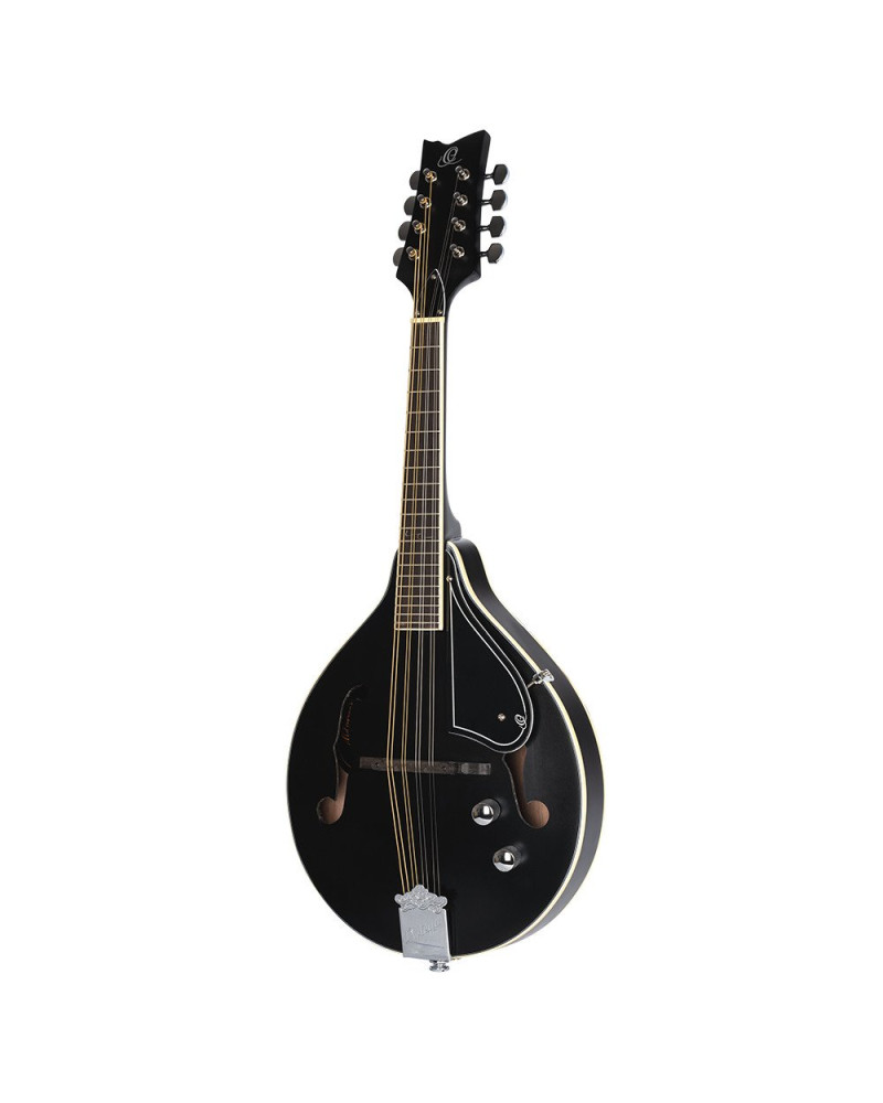 Ortega RMAE40SBK A-Style Series Mandoline 8 String - Spruce / Maple Black + Bag