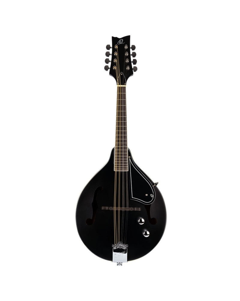 Ortega RMAE40SBK A-Style Series Mandoline 8 String - Spruce / Maple Black + Bag