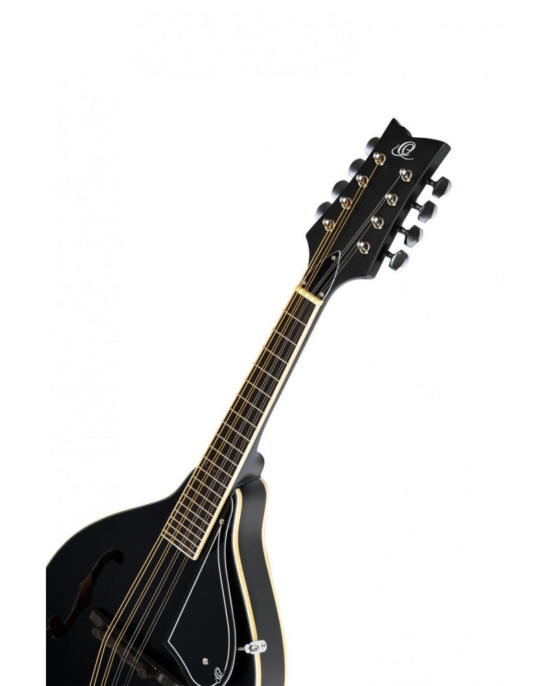 Ortega RMAE40SBK A-Style Series Mandoline 8 String - Spruce / Maple Black + Bag
