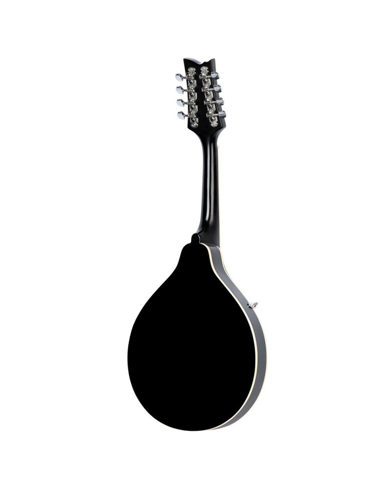 Ortega RMAE40SBK-L A-Style Series Mandoline 8 String Lefty - Spruce / Maple Black + Bag