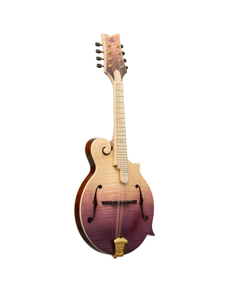 Ortega RMF200PF Americana Series F-Style Mandolin + Croco Leather Case