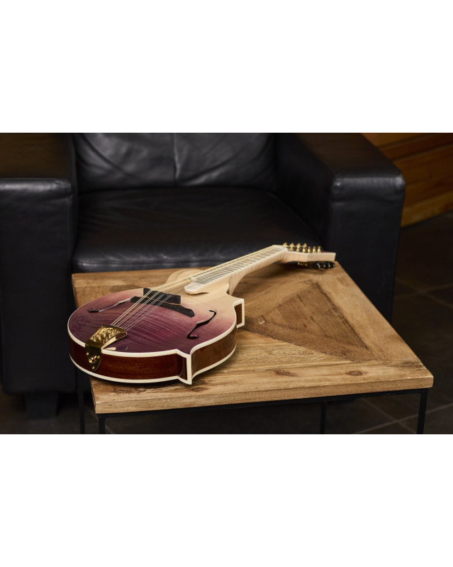 Ortega RMF200PF Americana Series F-Style Mandolin + Croco Leather Case