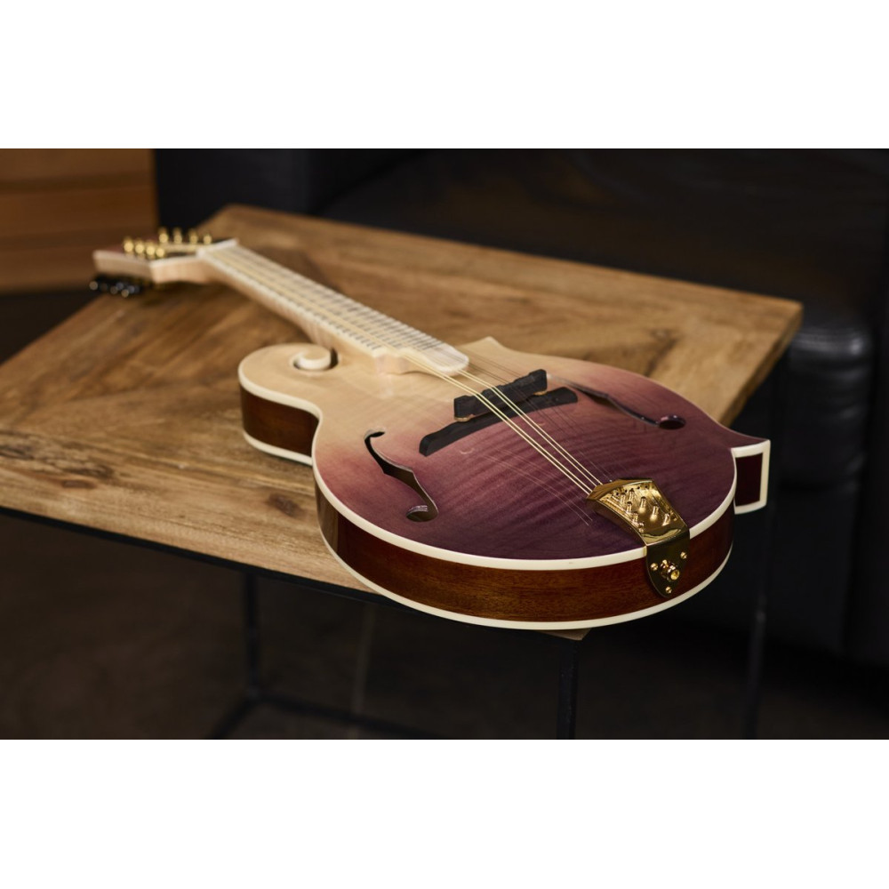 Ortega RMF200PF Americana Series F-Style Mandolin + Croco Leather Case