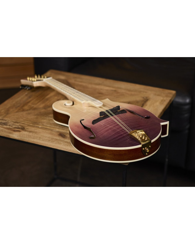 Ortega RMF200PF Americana Series F-Style Mandolin + Croco Leather Case