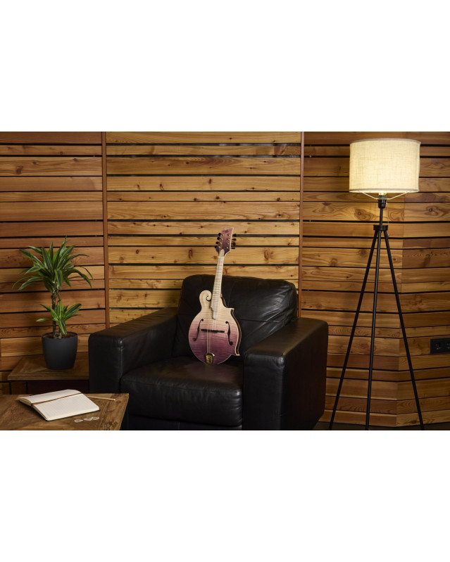 Ortega RMF200PF Americana Series F-Style Mandolin + Croco Leather Case