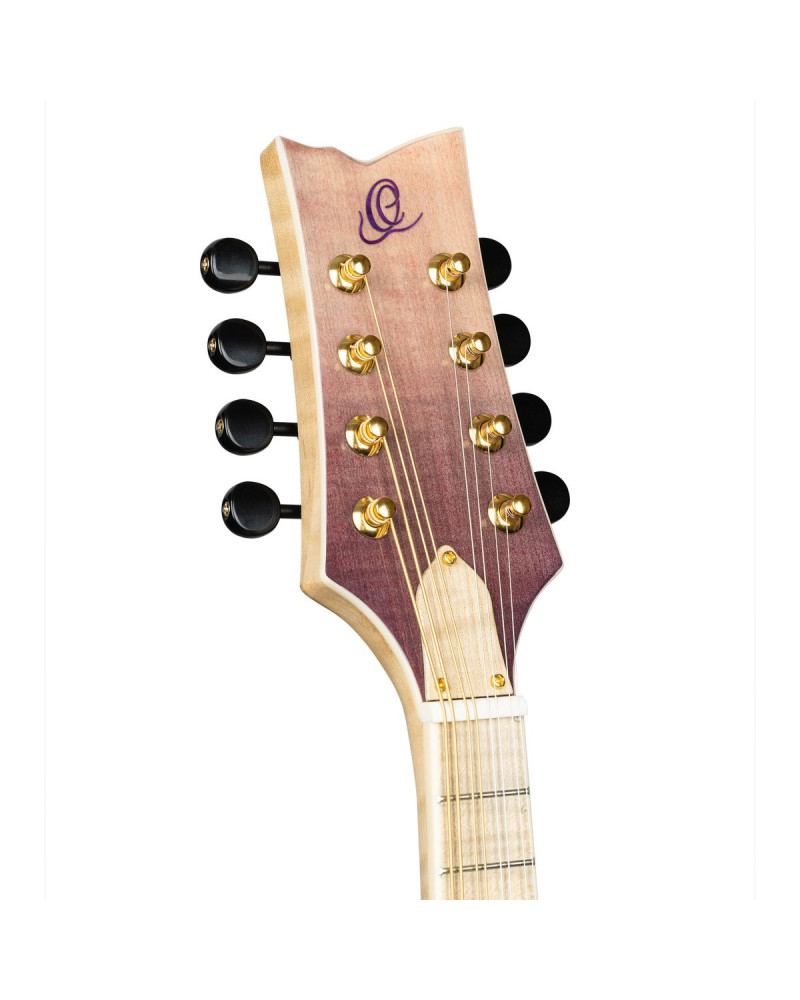 Ortega RMF200PF Americana Series F-Style Mandolin + Croco Leather Case