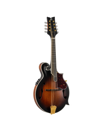 Ortega RMFE100AVO F-Style Series Mandolin 8 String - Solid Spruce / Solid Flamed Antique Violin Oil + Bag