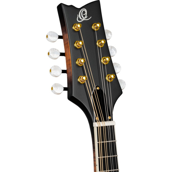 Ortega RMFE100AVO F-Style Series Mandolin 8 String - Solid Spruce / Solid Flamed Antique Violin Oil + Bag