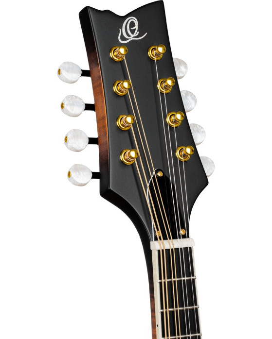 Ortega RMFE100AVO F-Style Series Mandolin 8 String - Solid Spruce / Solid Flamed Antique Violin Oil + Bag