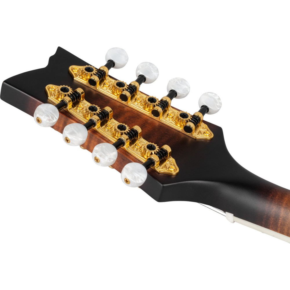 Ortega RMFE100AVO F-Style Series Mandolin 8 String - Solid Spruce / Solid Flamed Antique Violin Oil + Bag