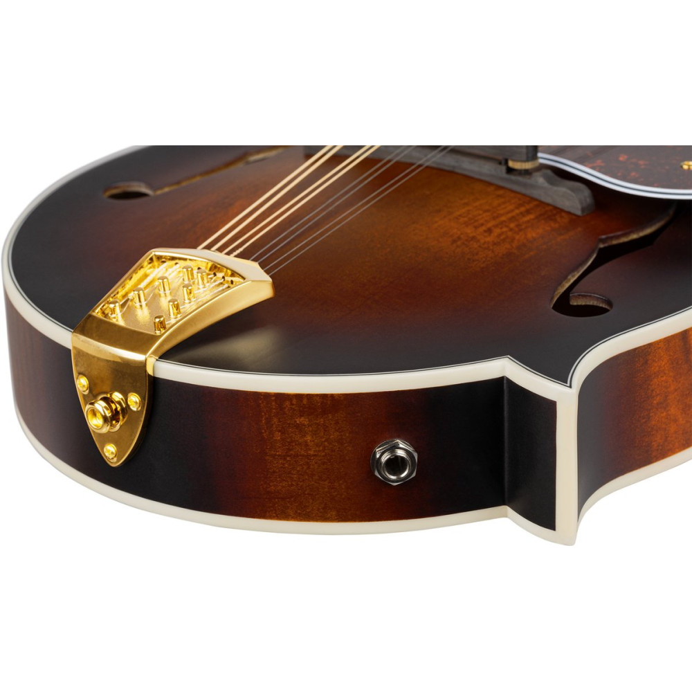 Ortega RMFE100AVO F-Style Series Mandolin 8 String - Solid Spruce / Solid Flamed Antique Violin Oil + Bag