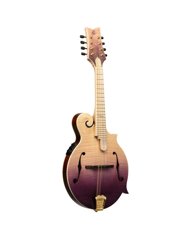 Ortega RMFE200PF Americana Series F-Style Mandolin + Croco Leather Case