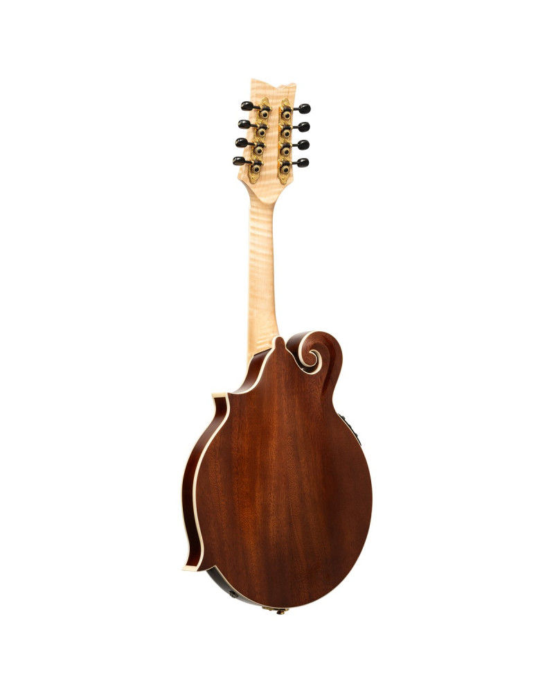 Ortega RMFE200PF Americana Series F-Style Mandolin + Croco Leather Case