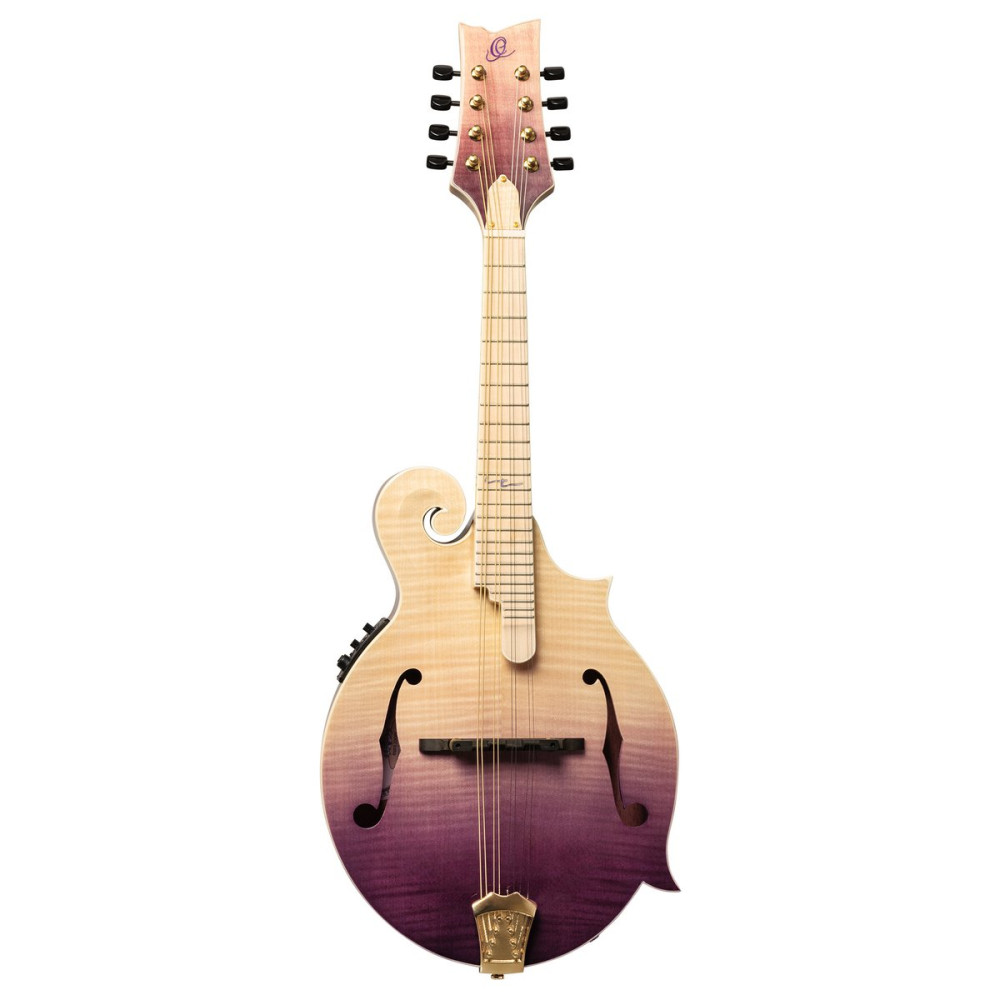 Ortega RMFE200PF Americana Series F-Style Mandolin + Croco Leather Case