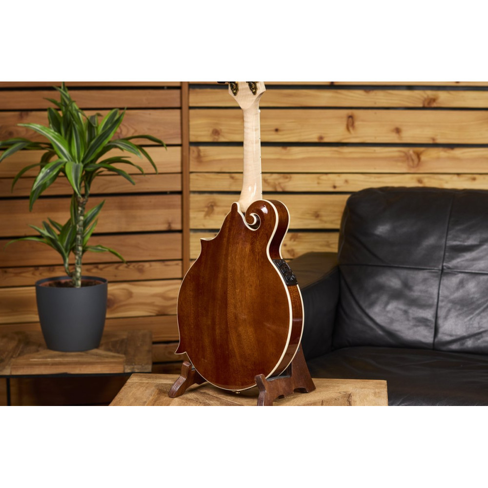 Ortega RMFE200PF Americana Series F-Style Mandolin + Croco Leather Case