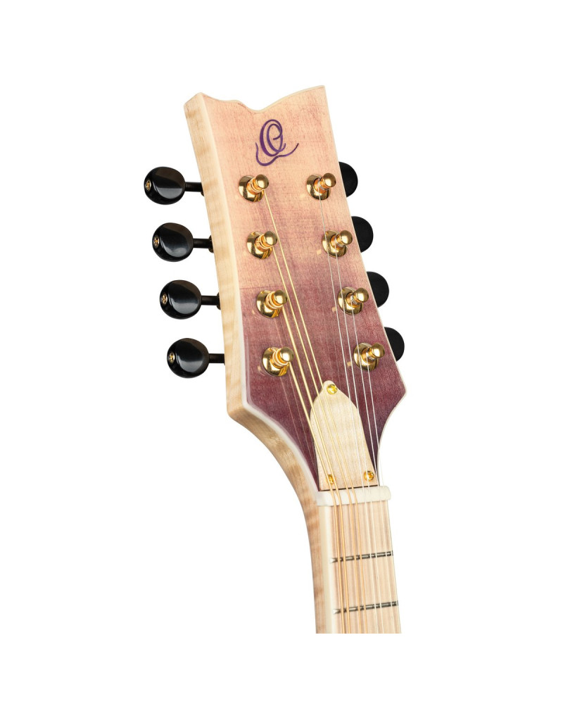 Ortega RMFE200PF Americana Series F-Style Mandolin + Croco Leather Case