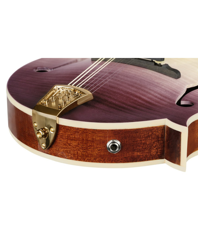 Ortega RMFE200PF Americana Series F-Style Mandolin + Croco Leather Case