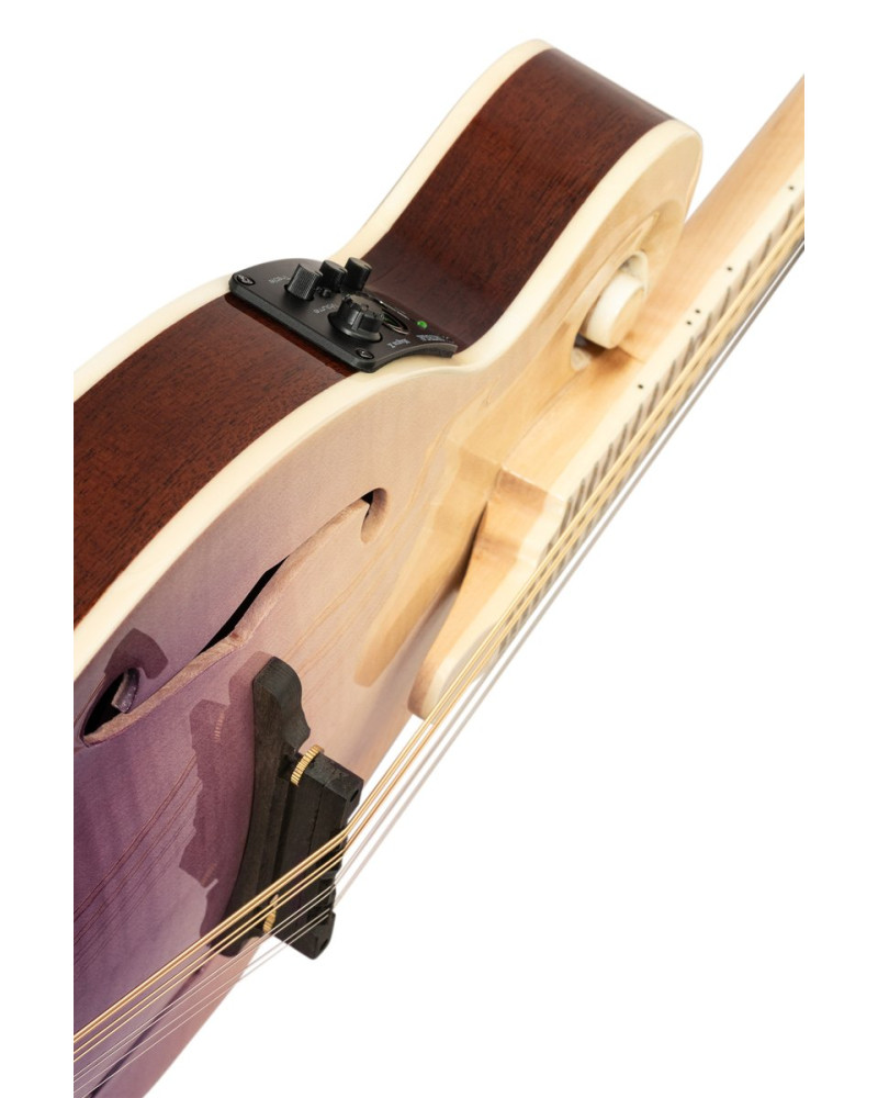 Ortega RMFE200PF Americana Series F-Style Mandolin + Croco Leather Case