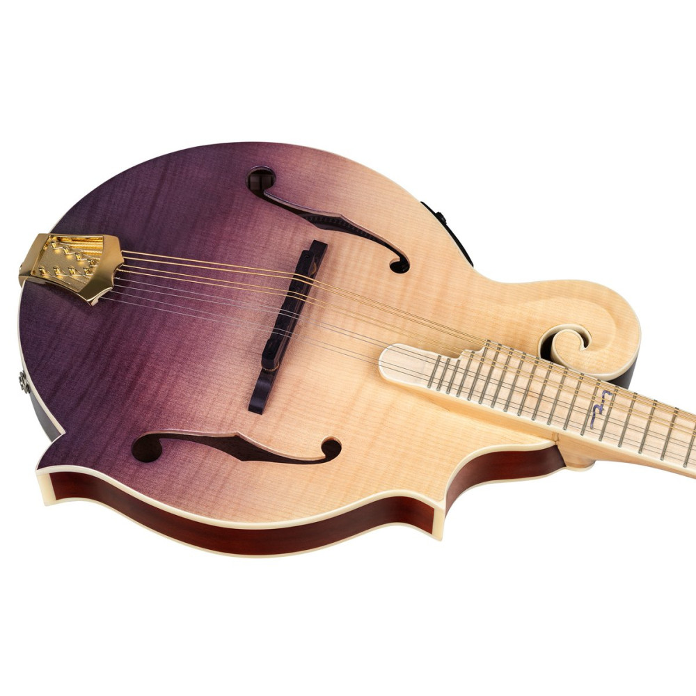 Ortega RMFE200PF Americana Series F-Style Mandolin + Croco Leather Case