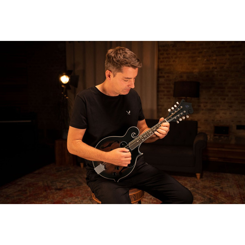 Ortega RMFE30-WB Americana Series F-Style Mandolin 8 String - Spruce / Maple Satin Whiskey Burst