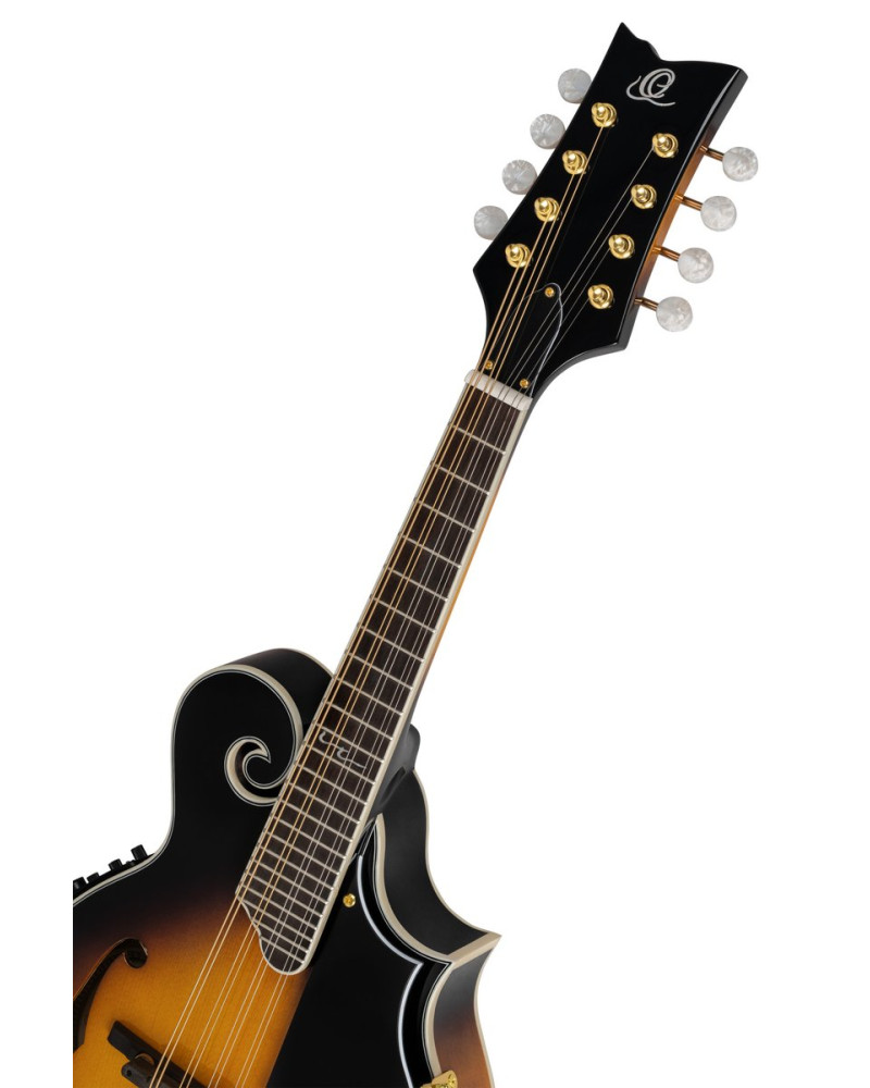 Ortega RMFE90TS F-Style Series Mandolin 8 String - Spruce / Maple Tobacco Sunburst