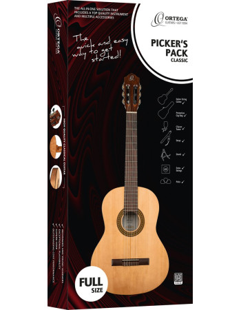 Ortega RPPC44 Picker´s Pack 4/4 Nylon String Guitar 6-String -Beginner Set
