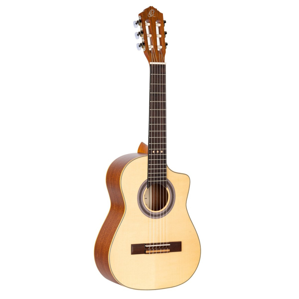 Ortega RQ38 Requinto Series Pro 1/2 Acoustic Guitar 6-String - Natural + Gig Bag