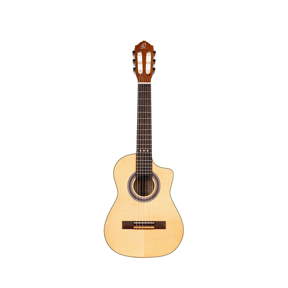 Ortega RQ38 Requinto Series Pro 1/2 Acoustic Guitar 6-String - Natural + Gig Bag