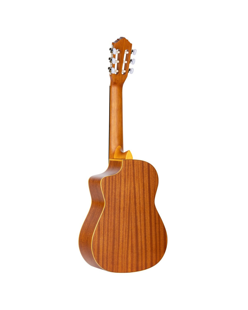 Ortega RQ38 Requinto Series Pro 1/2 Acoustic Guitar 6-String - Natural + Gig Bag